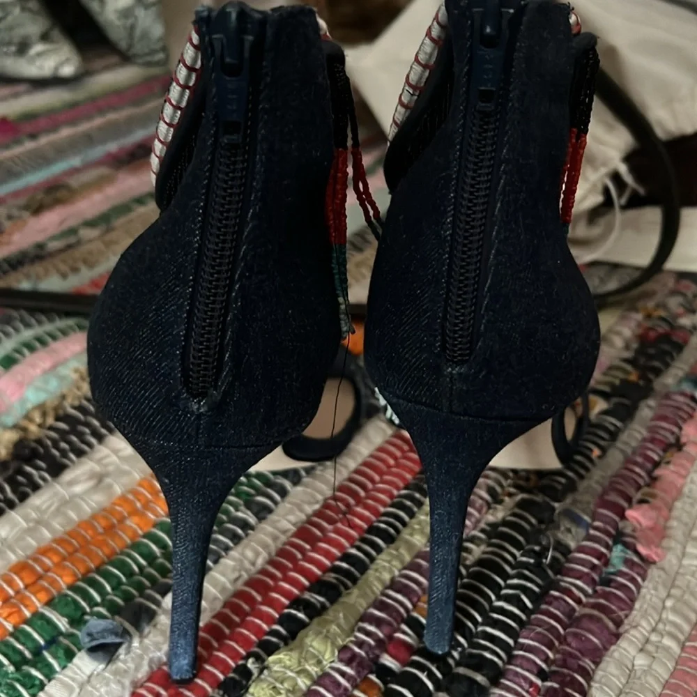 Aldo fringe beaded heels - Picture 3 of 6